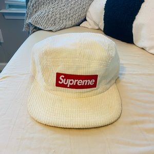 Authentic White Strap-Back Supreme 5-Panel Hat